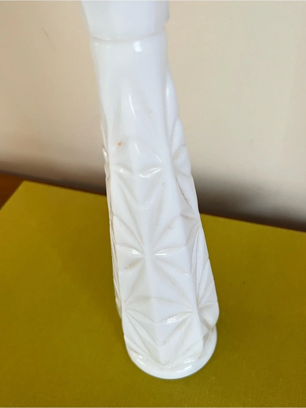 White Decorative Milk Glass Bud Vase - Brand Unspecified
